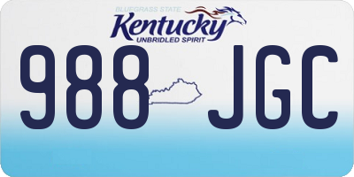 KY license plate 988JGC
