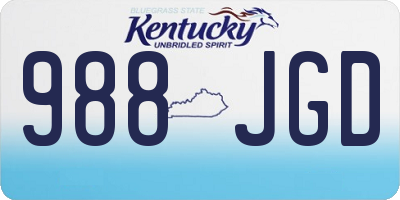 KY license plate 988JGD