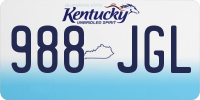 KY license plate 988JGL
