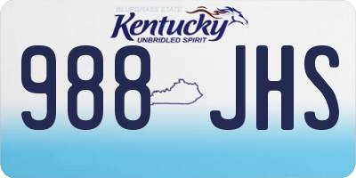 KY license plate 988JHS