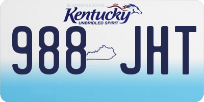 KY license plate 988JHT