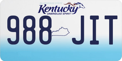 KY license plate 988JIT