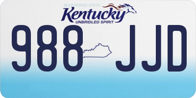 KY license plate 988JJD