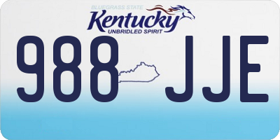 KY license plate 988JJE