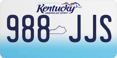 KY license plate 988JJS