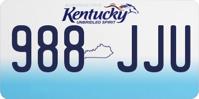 KY license plate 988JJU
