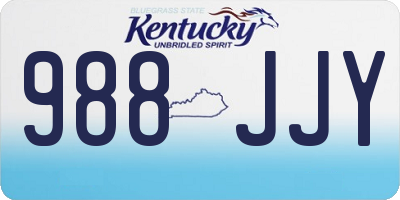 KY license plate 988JJY