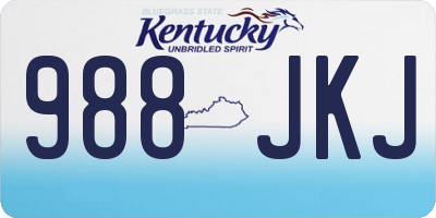 KY license plate 988JKJ