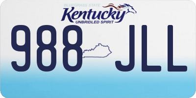KY license plate 988JLL