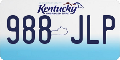 KY license plate 988JLP