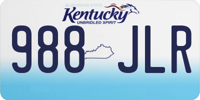 KY license plate 988JLR