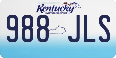 KY license plate 988JLS