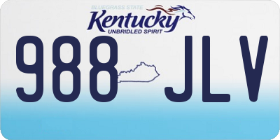 KY license plate 988JLV