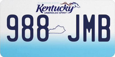 KY license plate 988JMB
