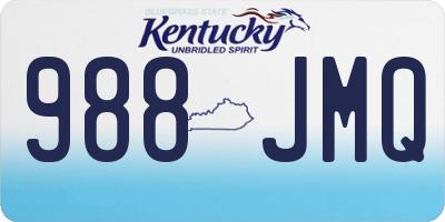 KY license plate 988JMQ