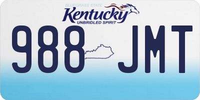 KY license plate 988JMT