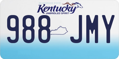 KY license plate 988JMY