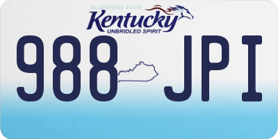 KY license plate 988JPI