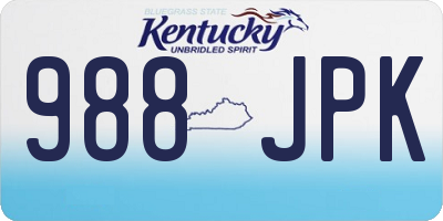 KY license plate 988JPK