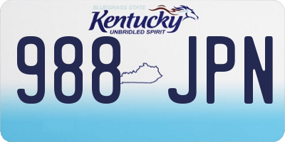 KY license plate 988JPN