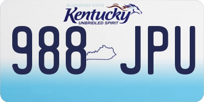 KY license plate 988JPU