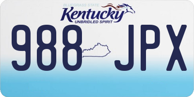 KY license plate 988JPX