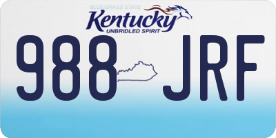 KY license plate 988JRF