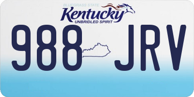 KY license plate 988JRV