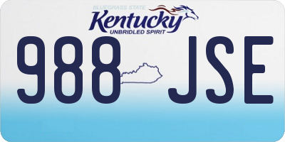 KY license plate 988JSE