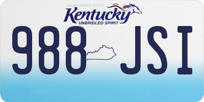 KY license plate 988JSI