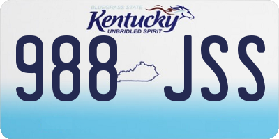 KY license plate 988JSS