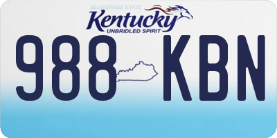 KY license plate 988KBN