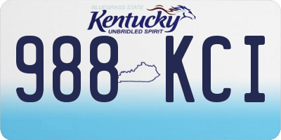 KY license plate 988KCI