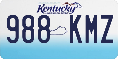 KY license plate 988KMZ