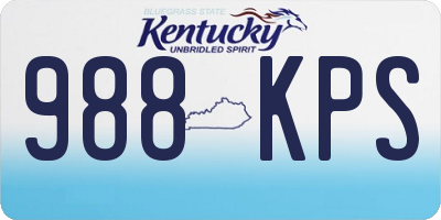 KY license plate 988KPS
