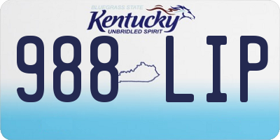 KY license plate 988LIP