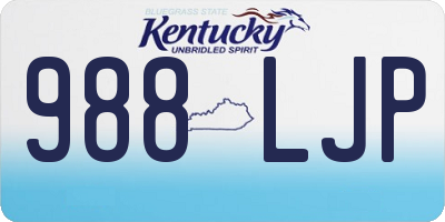 KY license plate 988LJP