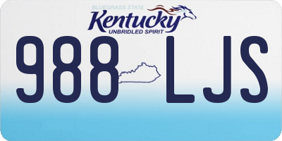 KY license plate 988LJS