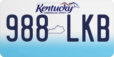 KY license plate 988LKB