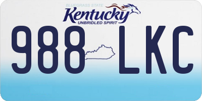 KY license plate 988LKC