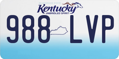 KY license plate 988LVP