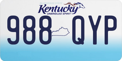 KY license plate 988QYP