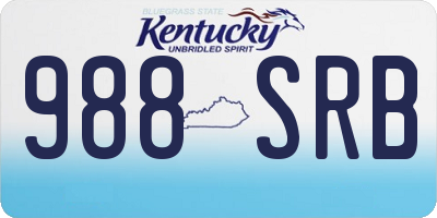 KY license plate 988SRB