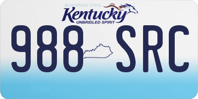KY license plate 988SRC