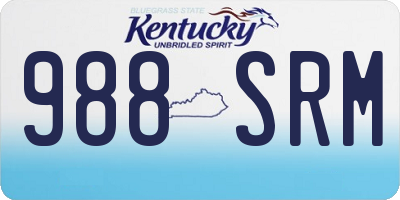 KY license plate 988SRM