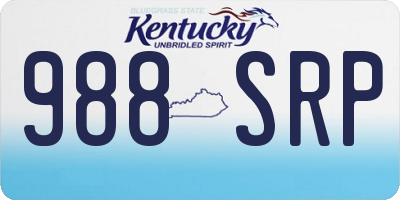 KY license plate 988SRP