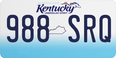 KY license plate 988SRQ