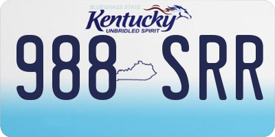 KY license plate 988SRR