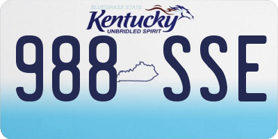 KY license plate 988SSE