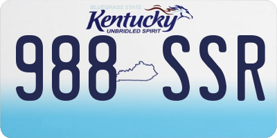 KY license plate 988SSR